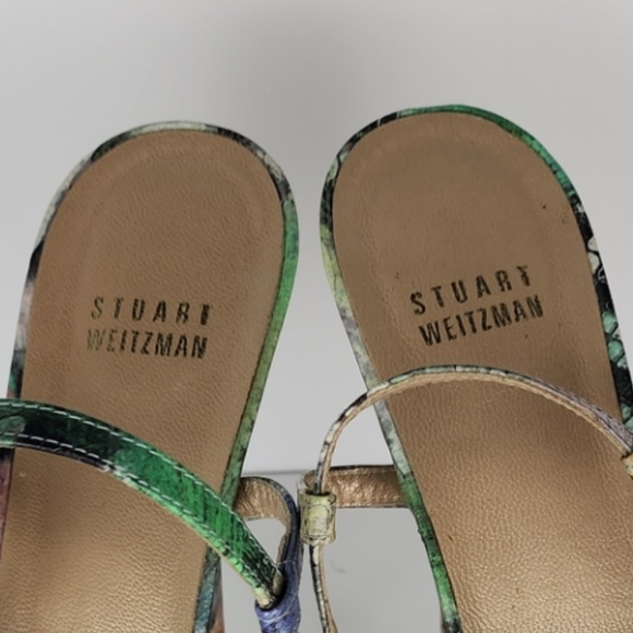 Stuart Weitzman “Onceover” Multi-color Platform Sandal Size 10 - Picture 8 of 11